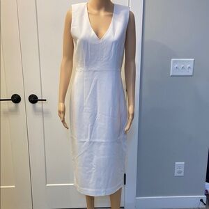 NWT J. Crew Elegant White Sleeveless Dress 6